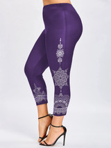 Elastic Waist Ethnic Print Plus Size Leggings Women Sexy Fitness Legging Women Workout Leggings Push Up Leggings Big Size 5XL