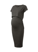 Elastic Tencel Summer Elegant Office Lady Vestidos Loose Maternity Dresses Pregnancy Clothes No Nursing Dress for Pregnant Women