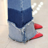 Elastic Ripped Women Flare Jeans Long Bell-Bottoms Jeans Stretching For Girls Trousers for women Jeans Large Size