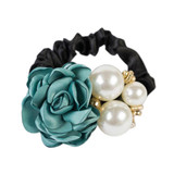 Elastic Hair Bands Women Satin Ribbon Rose Flower Jewelry Hairband Headband Ponytail Holder Hair Band Girls Hair Accessories
