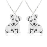 Cute Jack Russell Terrier Dog Pendant Necklace