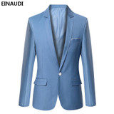 EINAUDI 2017 New Arrival Brand Mens Autumn Suit Blazer Men Fashion Slim Male Suits Casual Solid Color Masculine Blazer Size 3XL