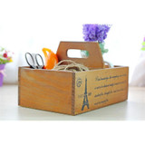eiffel tower wooden box Home Office Sundries storage solid box Decoration desktop Letter holder case room iphone Decorative Box