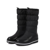 EGONERY snow boots women platform 4 cm heel shoes 2017 winter new come round toe genuine leather upper shoes woman mid calf boot