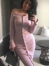 Off-the-shoulder Bodycon Midi Dress
