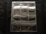 OEM 12 openings per page 6cm*6cm, 20pcs/lot Vinyl Coin Pages Plastic Page