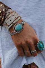 Odette Turquoise + Silver Bracelet