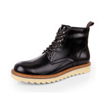 Odescalchi New Mens Genuine Leather Ankle Boots Winter Spring British Men Boots Male Tooling Boots Outdoor High-top Men Shoes