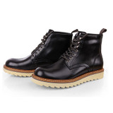 Odescalchi New Mens Genuine Leather Ankle Boots Winter Spring British Men Boots Male Tooling Boots Outdoor High-top Men Shoes