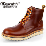 Odescalchi New Mens Genuine Leather Ankle Boots Winter Spring British Men Boots Male Tooling Boots Outdoor High-top Men Shoes