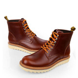 Odescalchi New Mens Genuine Leather Ankle Boots Winter Spring British Men Boots Male Tooling Boots Outdoor High-top Men Shoes