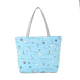 Ocean Wind Canvas Handbag Preppy School Bag for Girls Women's Handbags Cute Bags