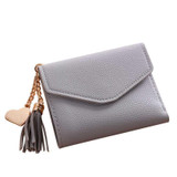 Ocardian Band Women Simple Short Wallet Tassel Coin Purse Card Holders Handbag Womens Wallets And Purses 5#0918