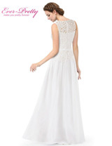 O-neck Sleeveless Chiffon Evening Dresses Ever Pretty EP08904 A-line Plus Size Women's Elegant  Evening Party Dresses