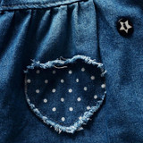 NYSRFZ Girls Denim Jackets Lovely Heart Protect Dot Baby Outerwear Jackets For Girls Long Sleeve Girls Jeans Jackets Clothes
