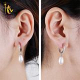 NYMPH Pearl Jewelry Set Natural Freshwater Pearl Necklace Pendant Earrings Wedding Party For Women Gift T229