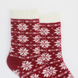 Nylon Lined Women Indoor Socks Layer Skid Home Reindeer Dual Crew Brand Christmas Winter Warm Soft Slipper Socks For Female