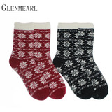 Nylon Lined Women Indoor Socks Layer Skid Home Reindeer Dual Crew Brand Christmas Winter Warm Soft Slipper Socks For Female