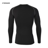 Newest Fitness Men Long Sleeve Exercise Casual T Shirt Men Thermal Muscle Bodybuilding Compression Tights Shirt Skins Gear Cool