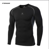 Newest Fitness Men Long Sleeve Exercise Casual T Shirt Men Thermal Muscle Bodybuilding Compression Tights Shirt Skins Gear Cool