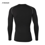 Newest Fitness Men Long Sleeve Exercise Casual T Shirt Men Thermal Muscle Bodybuilding Compression Tights Shirt Skins Gear Cool