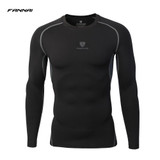 Newest Fitness Men Long Sleeve Exercise Casual T Shirt Men Thermal Muscle Bodybuilding Compression Tights Shirt Skins Gear Cool
