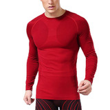 Newest fitness men long sleeve exercise Casual t shirt men thermal muscle bodybuilding compression tights shirt