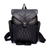 Newest Fashion Women Nylon Owl Backpack Female Cartoon School Bags Mujer Gothic Mochila Escolar Girls Stylish Cool Bagpack Black