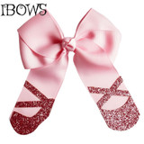 Newest Fashion Boutique Girls Glitter Hair Clips Bows 4.5" Alligator Hair Bows Barrettes For School Girl