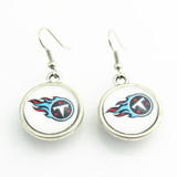 Newest Double Football Drop Earrings Tennessee Titans Team Logo Drop Earrings For Women Jewelry 10pairs/lot