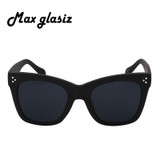 Newest 2017 Fashion Square Sunglasses Women Cat Eye Luxury Brand Big Black Sun Glasses Mirror Shades lunette femme Oculos