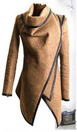 Newest 2016 Women Coat autumn Winter Woolen Long Sleeve Overcoat Fashion Trench Woolen Coat Casacos Femininos S-XXXL