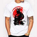 Newest 2016 men's fashion short sleeve Samurai Warrior t-shirt  funny tee shirts Hipster O-neck popular tops