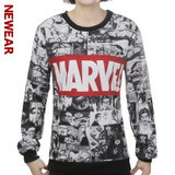 NEWEAR Printed Female Hoodie Sweatshirt Women Harajuku Tracksuit Round Neck Long Sleeves Loose Pullovers Black Autumn Tops