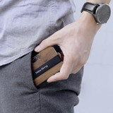 NewBring Handmade Wooden Wallet Men Multi-Functional Key Coin Purse and card holder