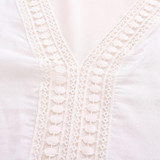 New Womens 2018 Sexy Summer Dress Ladies Boho Deep V-neck 3/4 Sleeve Lace Crochet Casual Loose Mini Dresses Beach Vestidos