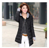 New Women's Winter Jacket Women Cotton Parkas Jackets Winter Hooded Jacket Fashion Girls Padded Slim Long Coat Jackets Plus Size