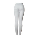 New Women's Vintage Embroider Flowers jeans Ripped Pencil Stretch Denim Pants Female Skinny Trousers high waist Jeans 2112