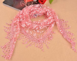 New Women's Soft Lace Triangle Wrap Shawl Chiffon Scarf Long Voile Stole Scarves