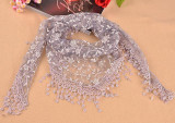 New Women's Soft Lace Triangle Wrap Shawl Chiffon Scarf Long Voile Stole Scarves