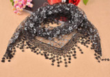 New Women's Soft Lace Triangle Wrap Shawl Chiffon Scarf Long Voile Stole Scarves
