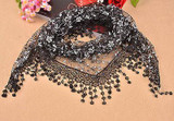New Women's Soft Lace Triangle Wrap Shawl Chiffon Scarf Long Voile Stole Scarves