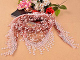 New Women's Soft Lace Triangle Wrap Shawl Chiffon Scarf Long Voile Stole Scarves