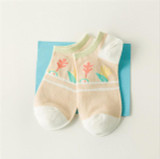 NEW women's socks Spring and summer simple cartoon female socks pure and fresh and creative personality socks