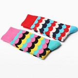 New women's sock long  socks style Wave gradient cotton socks Autumn  Winter