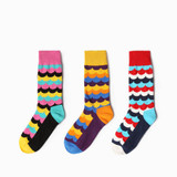New women's sock long  socks style Wave gradient cotton socks Autumn  Winter