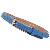 New Women's Lady PU Leather Skinny Thin Narrow Buckle Waist Belt Waistband Strap