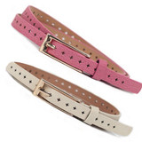 New Women's Lady PU Leather Skinny Thin Narrow Buckle Waist Belt Waistband Strap