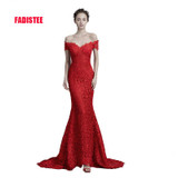 New arrival elegant Prom party Dresses lace Vestido de Festa mermaid long sweep train dress free shipping