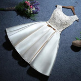 New Arrival Elegant Party Mini Prom Dress Vestido De Festa A-line Lace Lace-up Cocktail Party Dress Free Shipping SA939